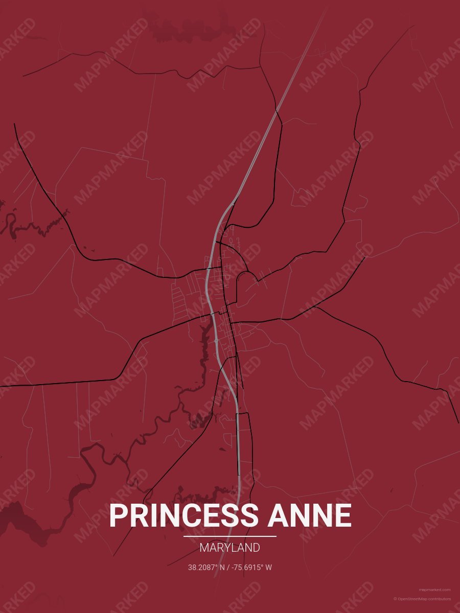 Red, Gray & Black Contrast style sample on Princess Anne