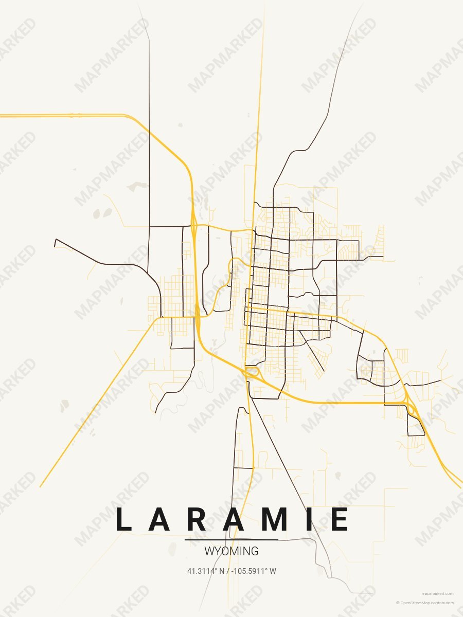 Cream, Gold & Brown Bold style sample on Laramie