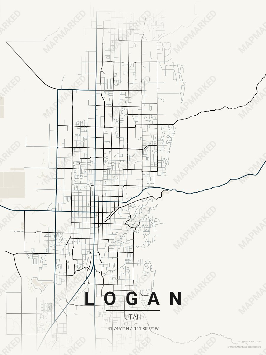 Cream, Blue & Black Loft style sample on Logan
