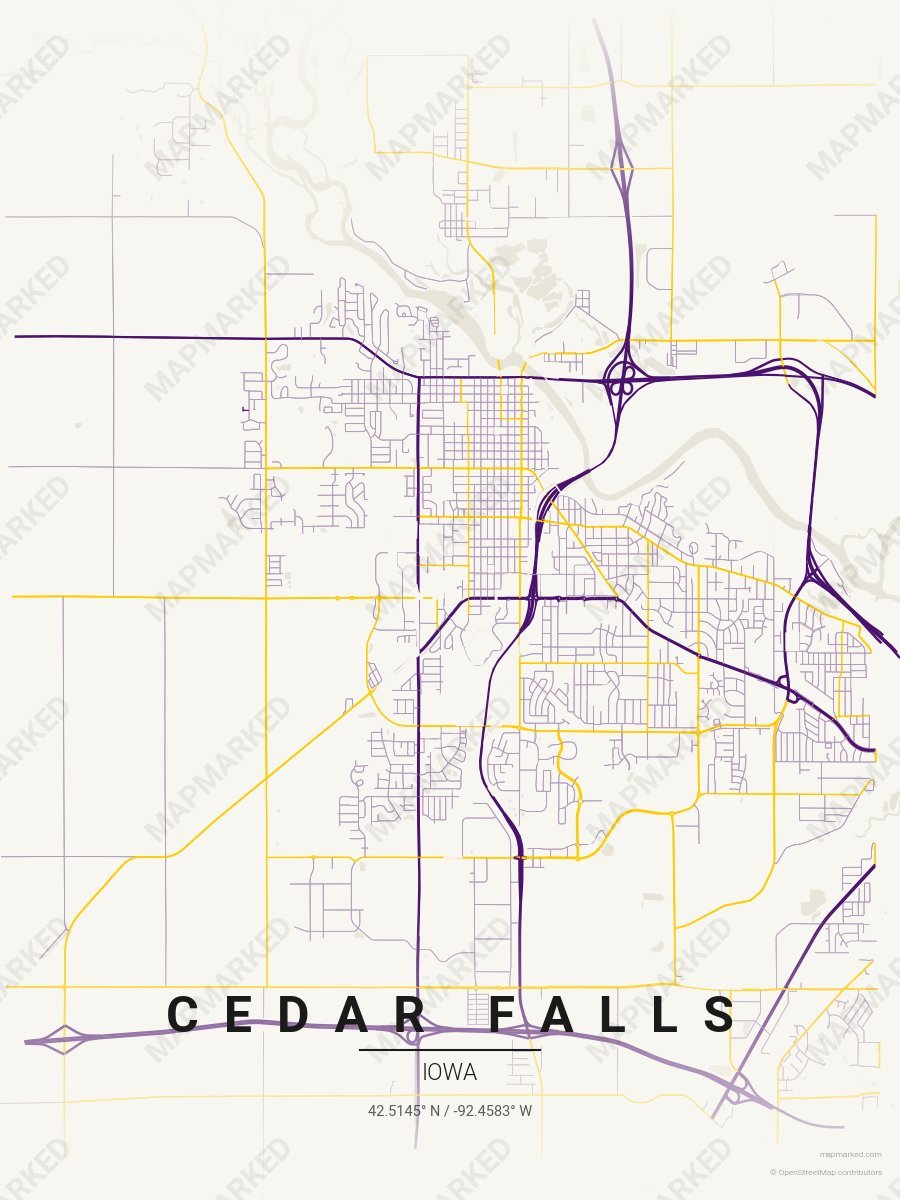 Cream, Purple & Gold Duet style sample on Cedar Falls