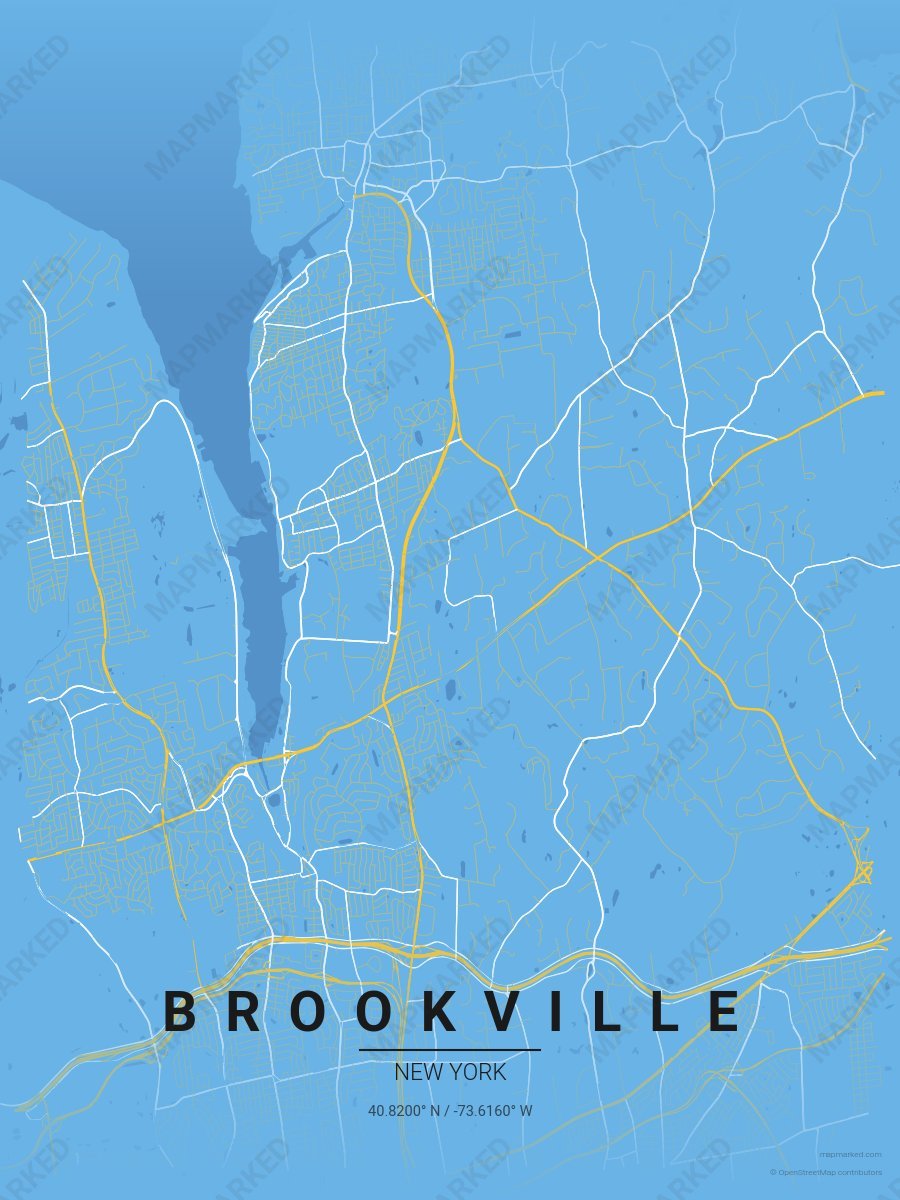 Blue, Gold & White Nova style sample on Brookville New