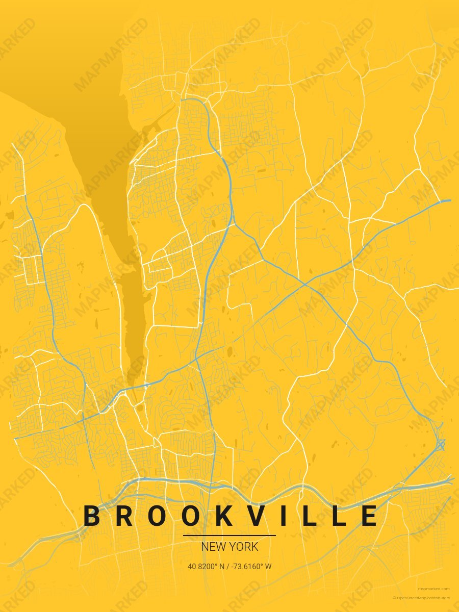 Gold, Blue & White Heritage style sample on Brookville New