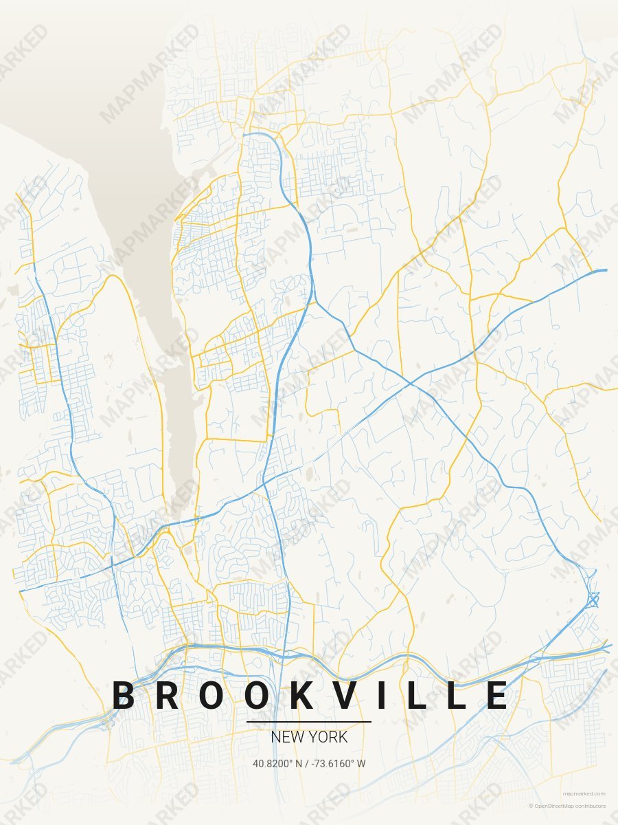 Cream, Blue & Gold Muse style sample on Brookville New