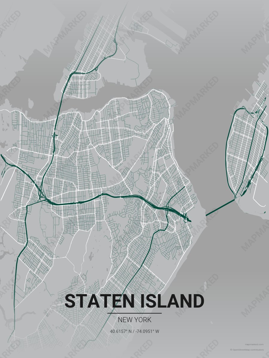 Gray, Green & White Vista style sample on Staten Island New