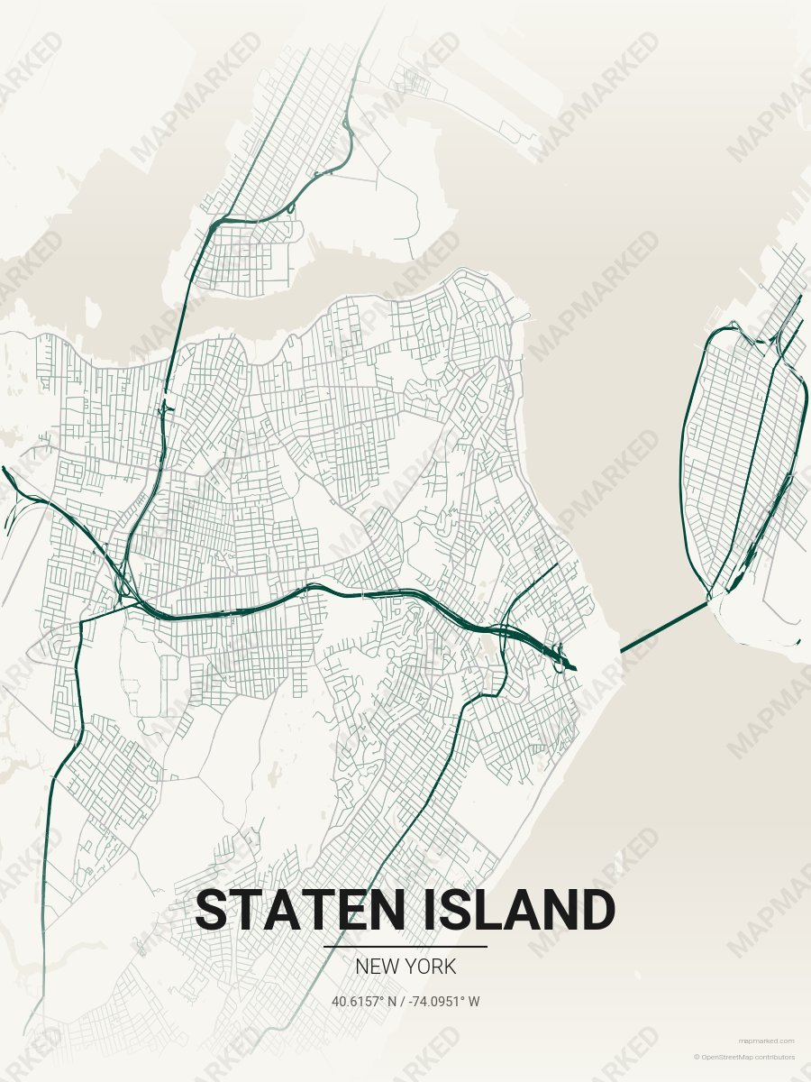 Cream, Green & Gray Heritage style sample on Staten Island New