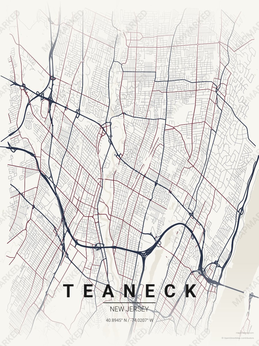 Cream, Blue & Burgundy Aura style sample on Teaneck New