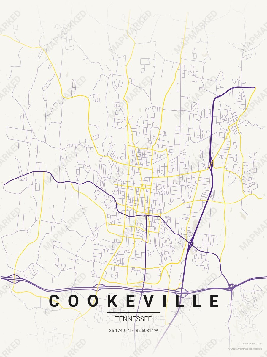 Cream, Purple & Gold Ethos style sample on Cookeville