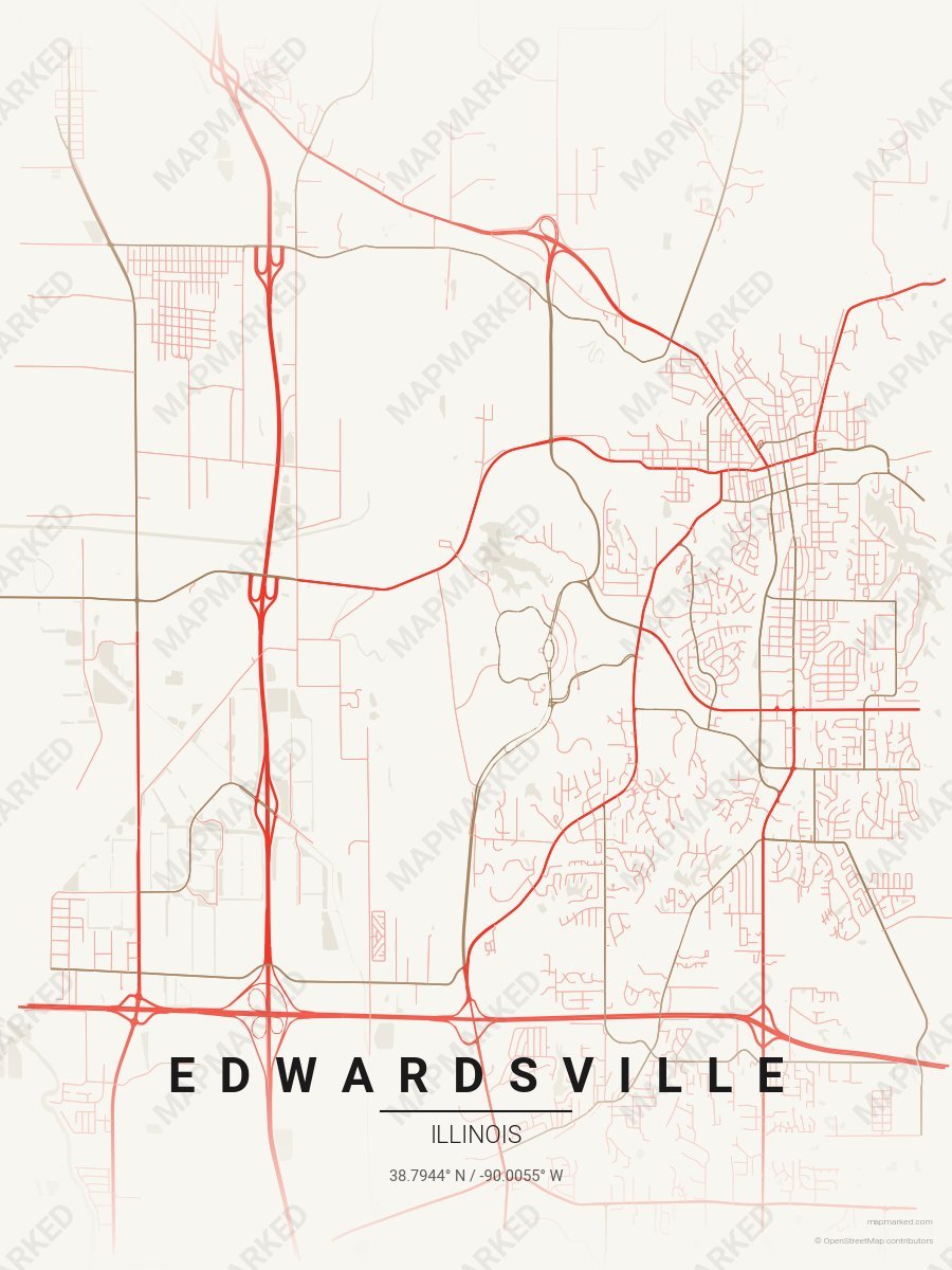 Cream, Red & Brown Classic style sample on Edwardsville