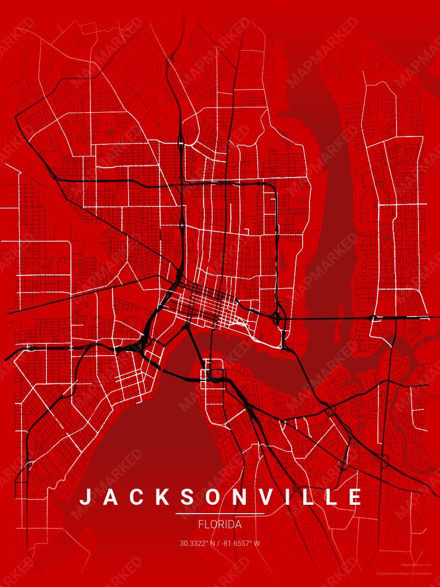 Red, Black & White Range style sample on Jacksonville