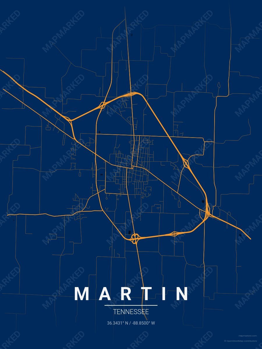 Blue & Orange Aura style sample on Martin