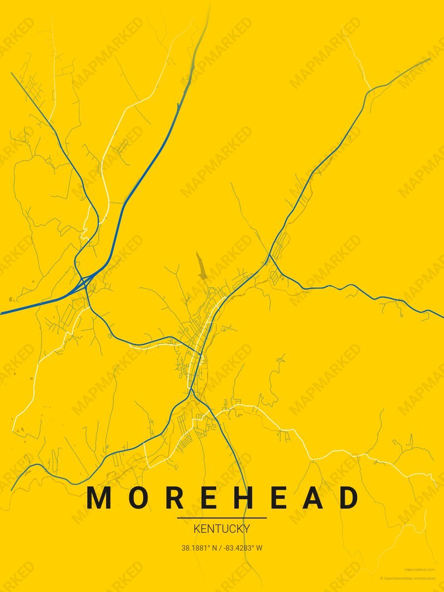 Gold, Blue & White Classic style sample on Morehead