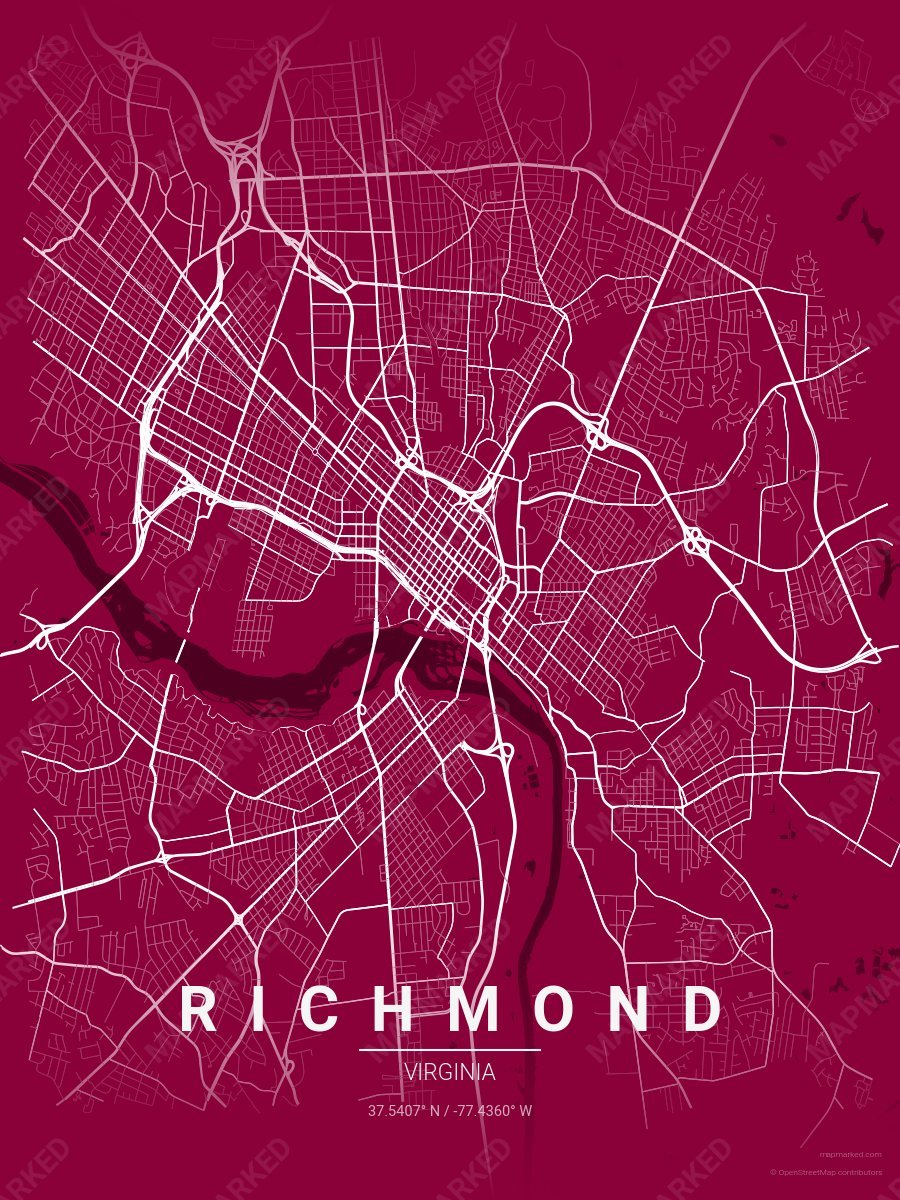 Maroon & White Range style sample on Richmond