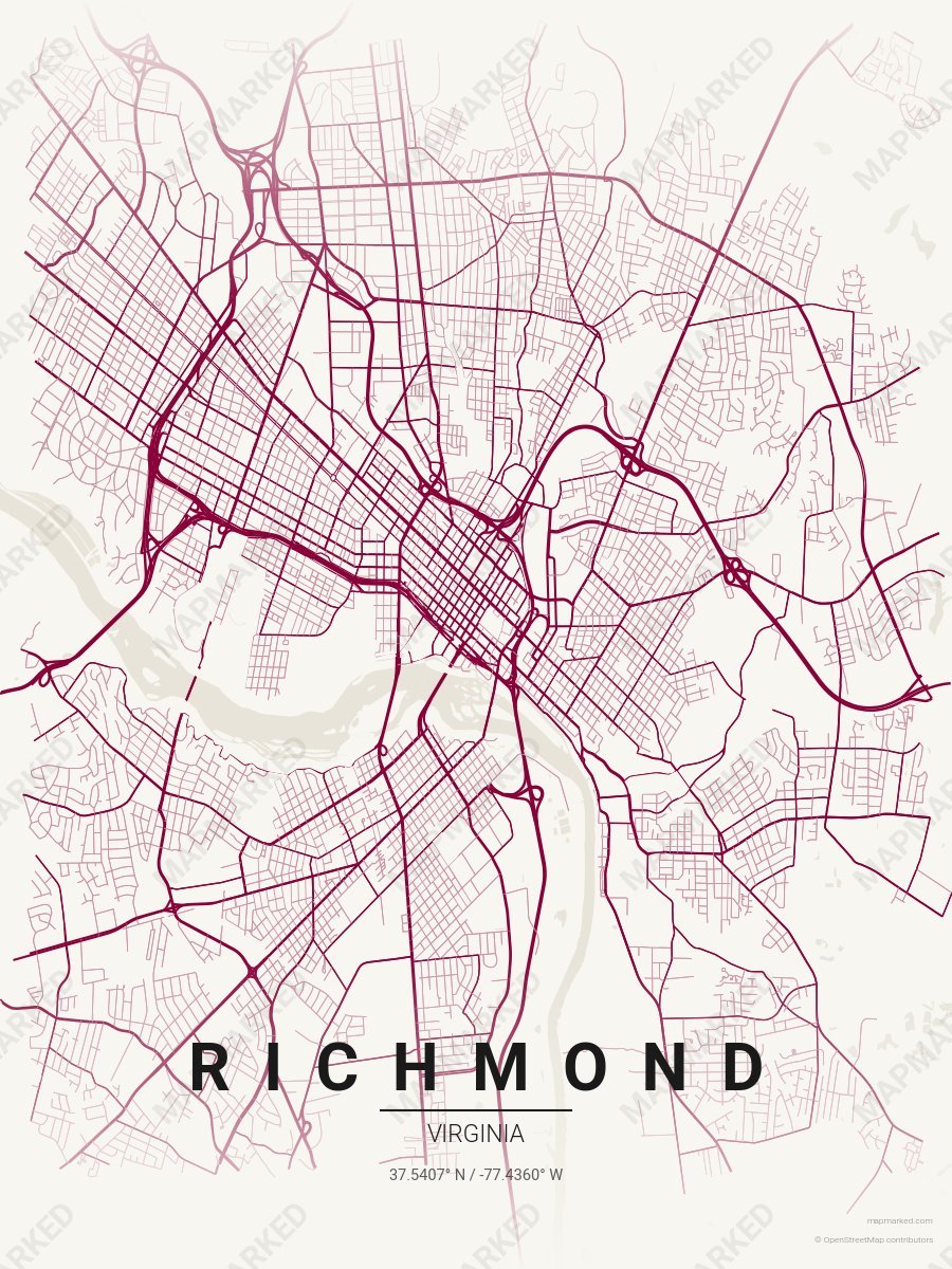Cream & Maroon Contrast style sample on Richmond