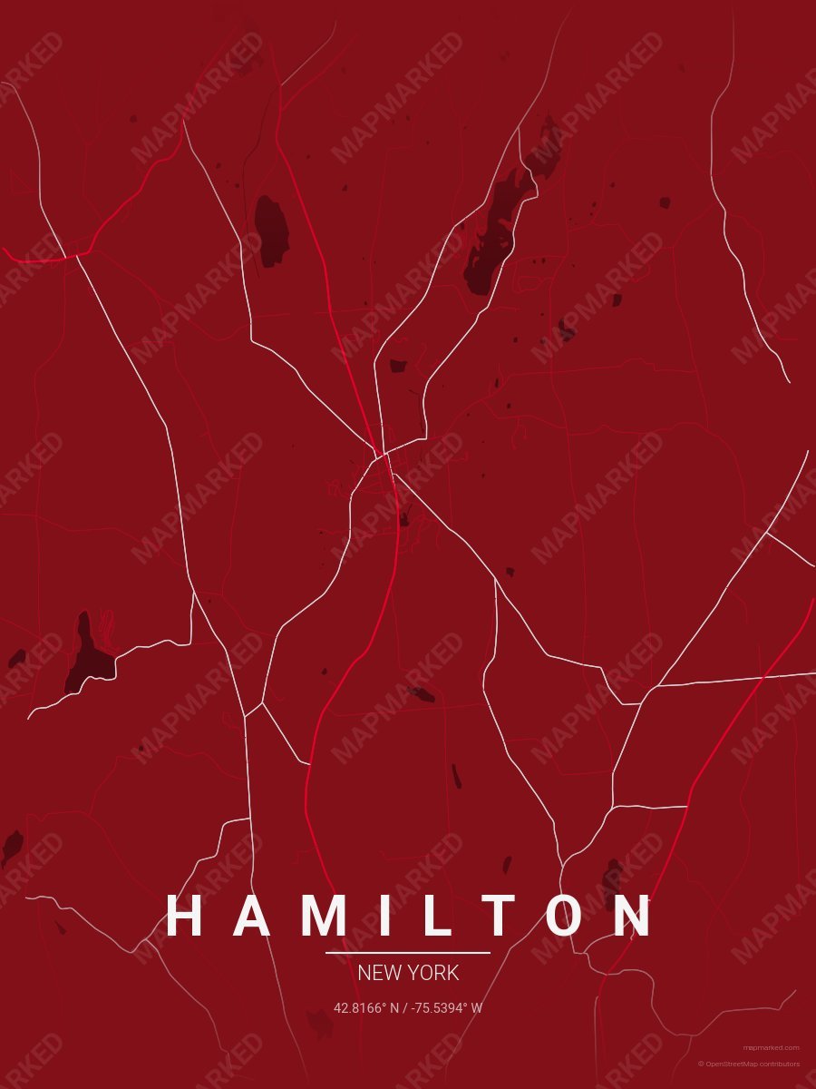 Maroon, Red & Gray Statement style sample on Hamilton New