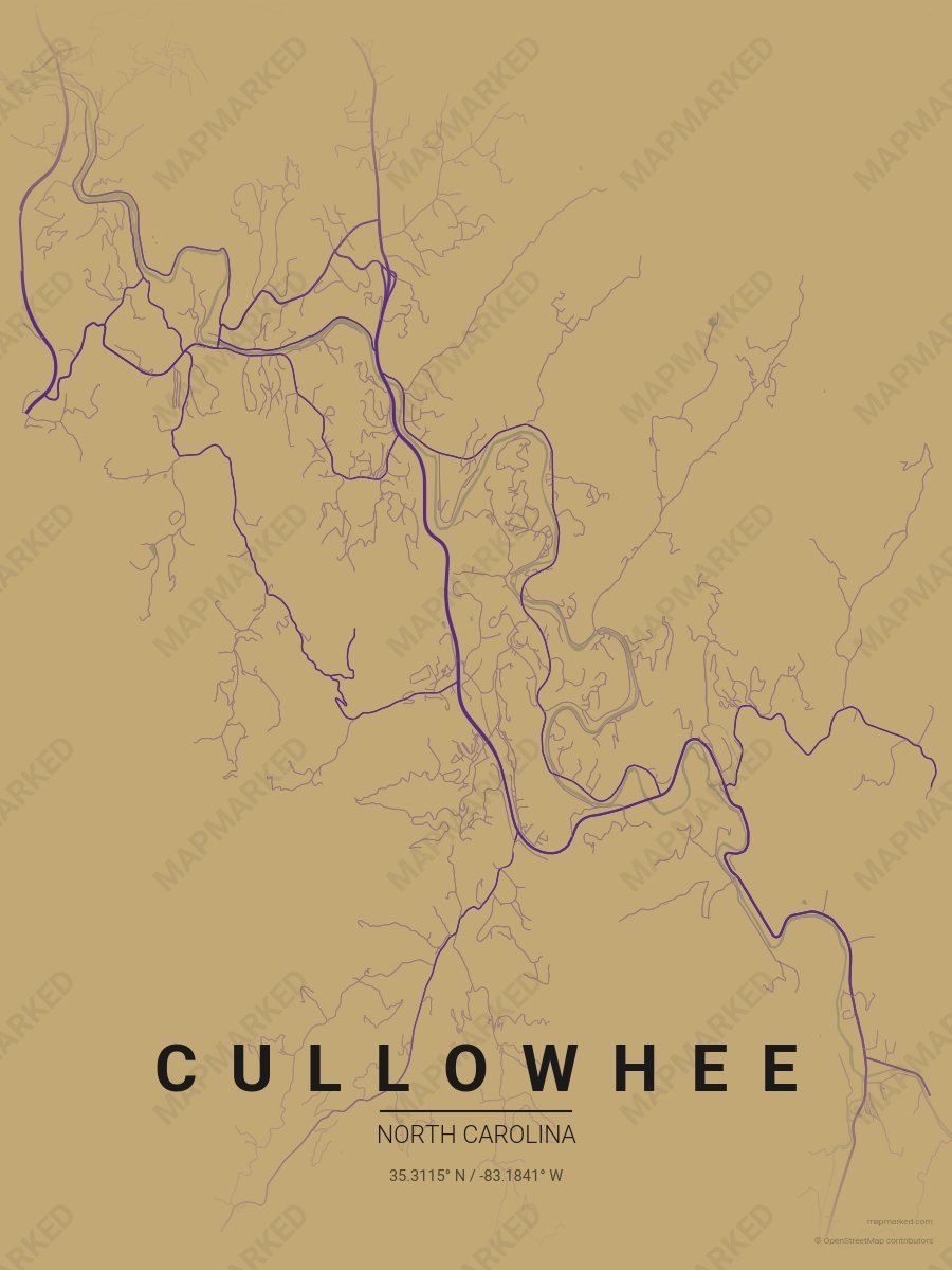 Gold & Purple Standard style sample on Cullowhee North