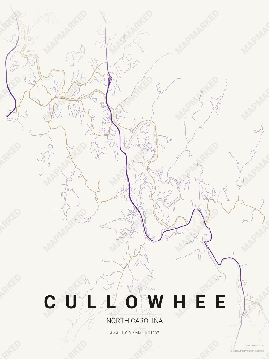 Cream, Purple & Gold Cadence style sample on Cullowhee North
