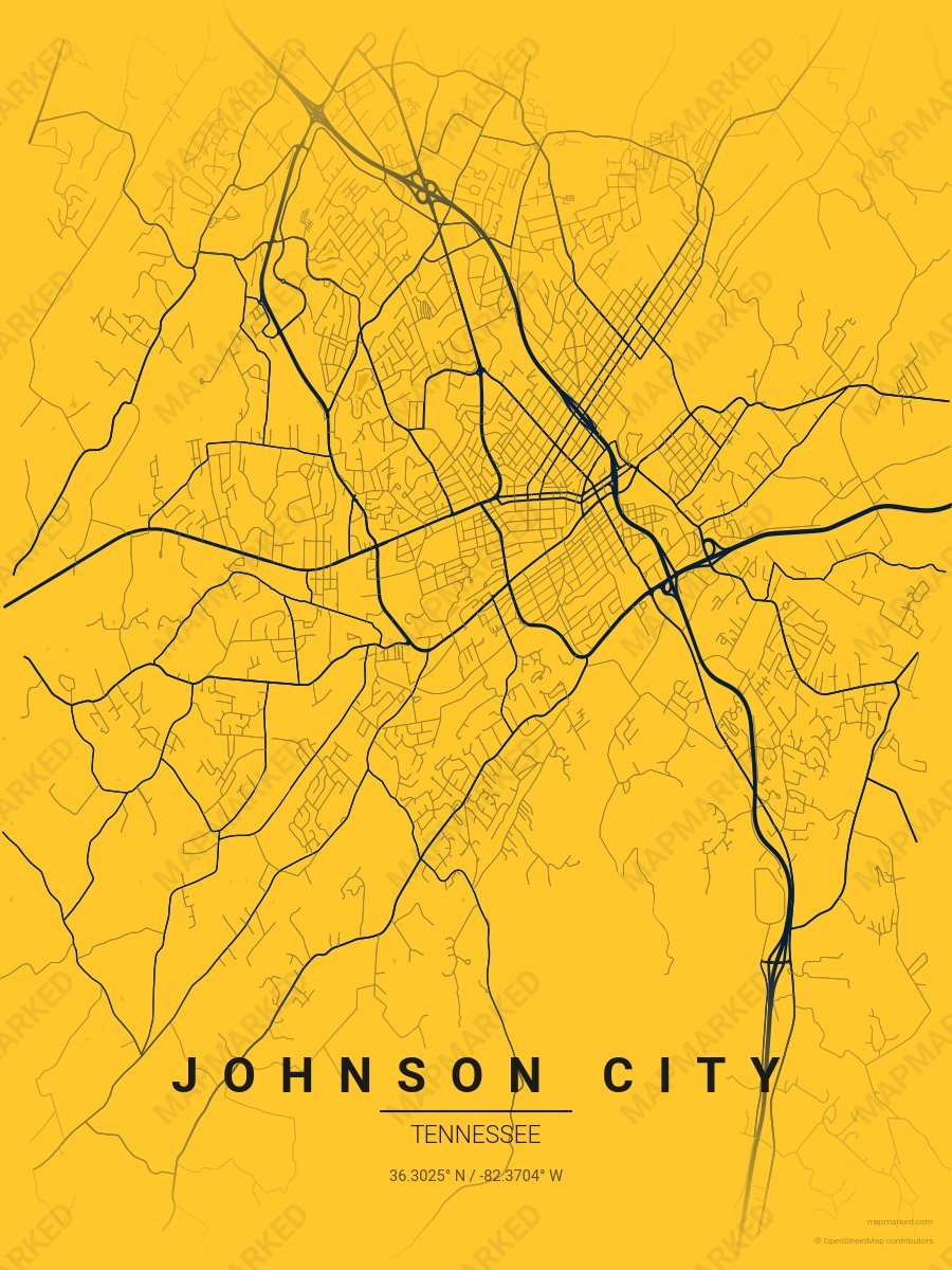 Gold & Navy Signature style sample on Johnson City