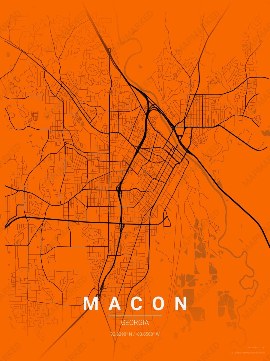 Orange & Black Muse style sample on Macon