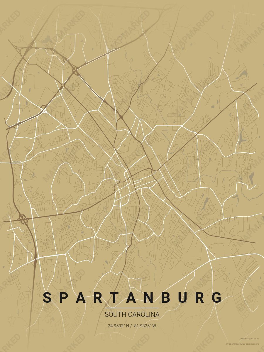 Khaki, Gold & Black Ethos style sample on Spartanburg South
