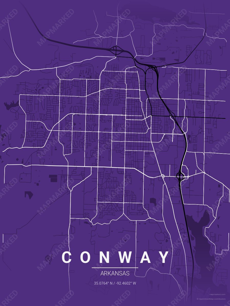 Purple, Black & White Aura style sample on Conway