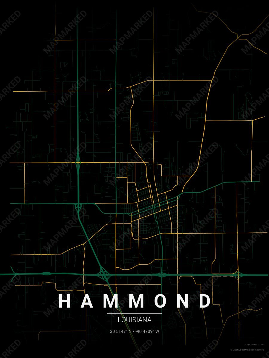 Black, Green & Gold Aura style sample on Hammond
