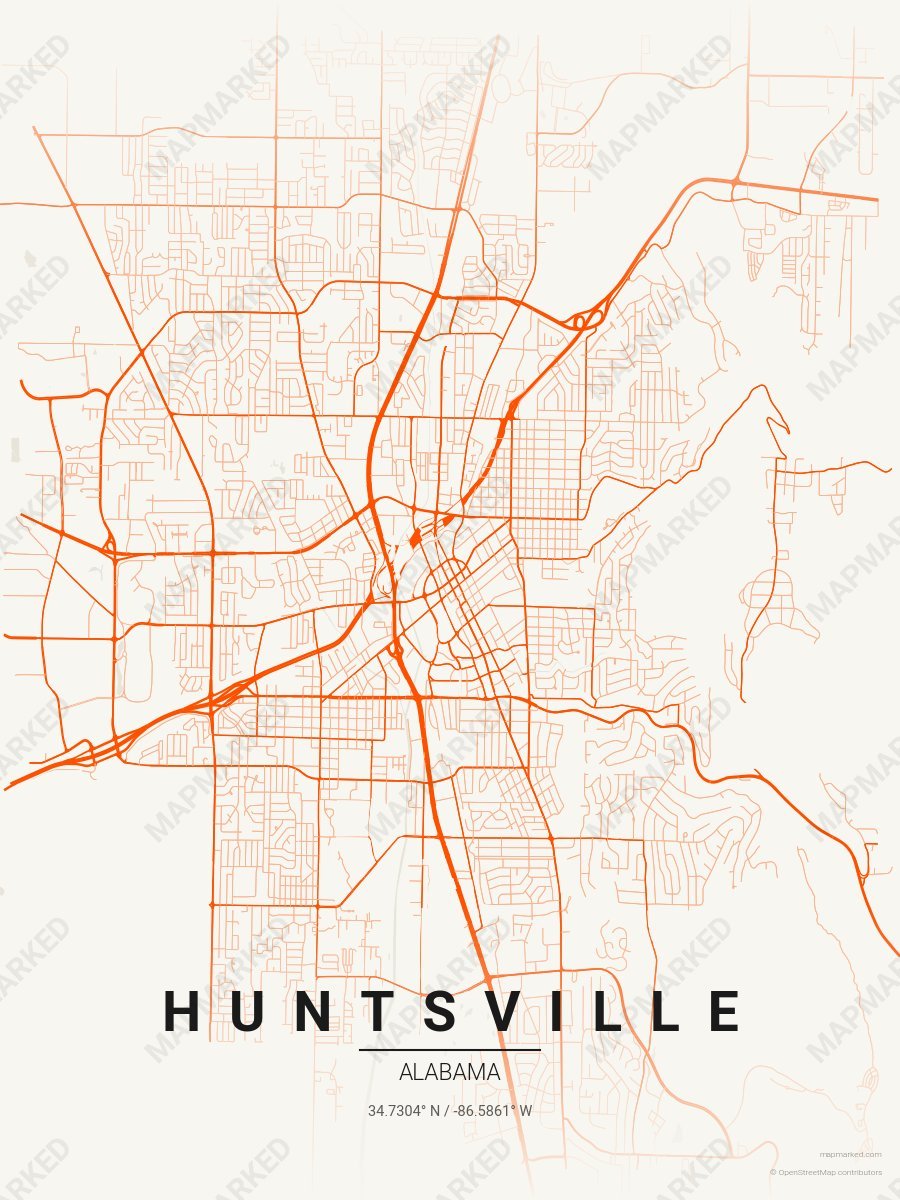 Cream & Orange Heritage style sample on Huntsville