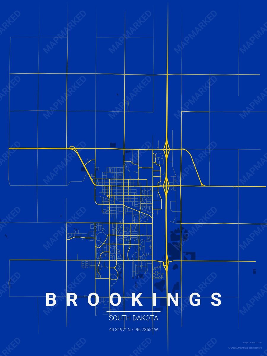 Blue & Yellow Bold style sample on Brookings South