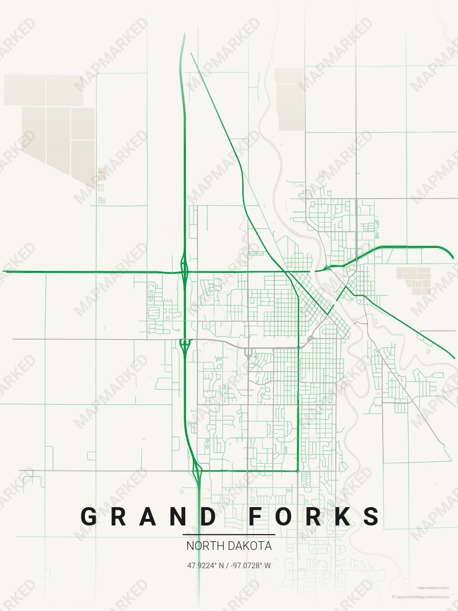 Cream, Green & Gray Classic style sample on Grand Forks North