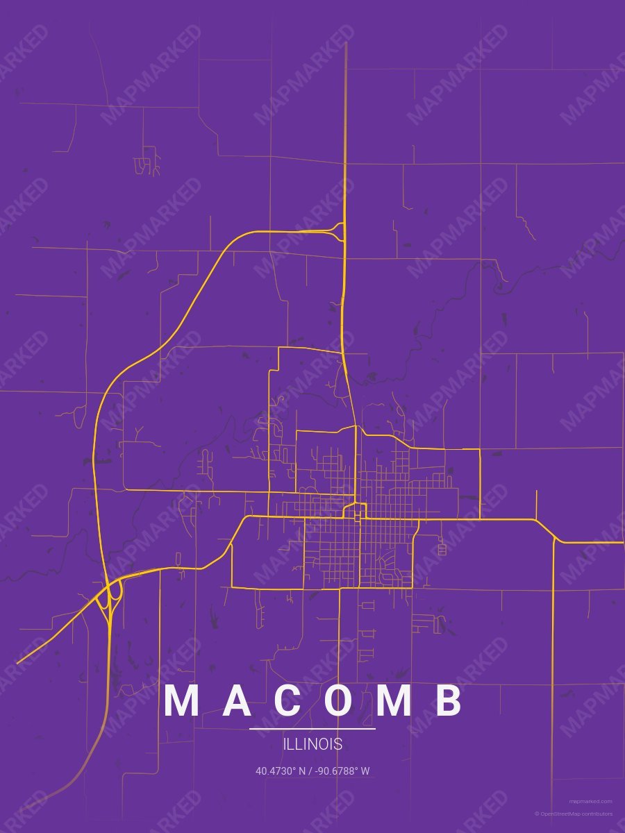 Purple & Yellow Muse style sample on Macomb
