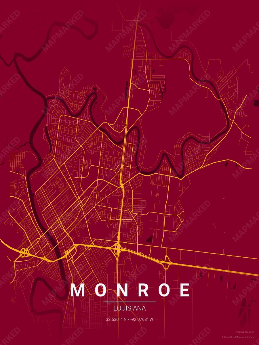 Burgundy & Gold Heritage style sample on Monroe