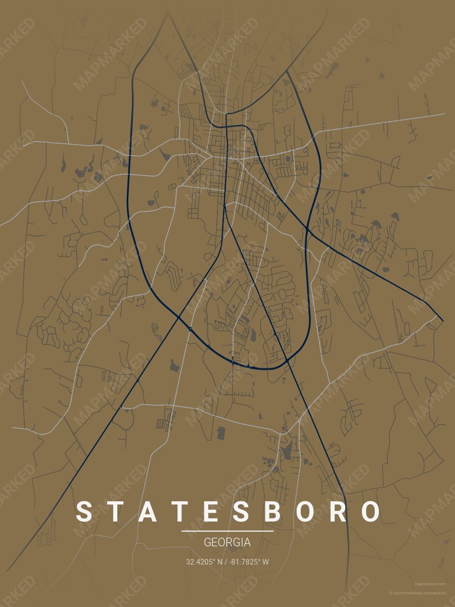 Gold, Blue & Gray Loft style sample on Statesboro