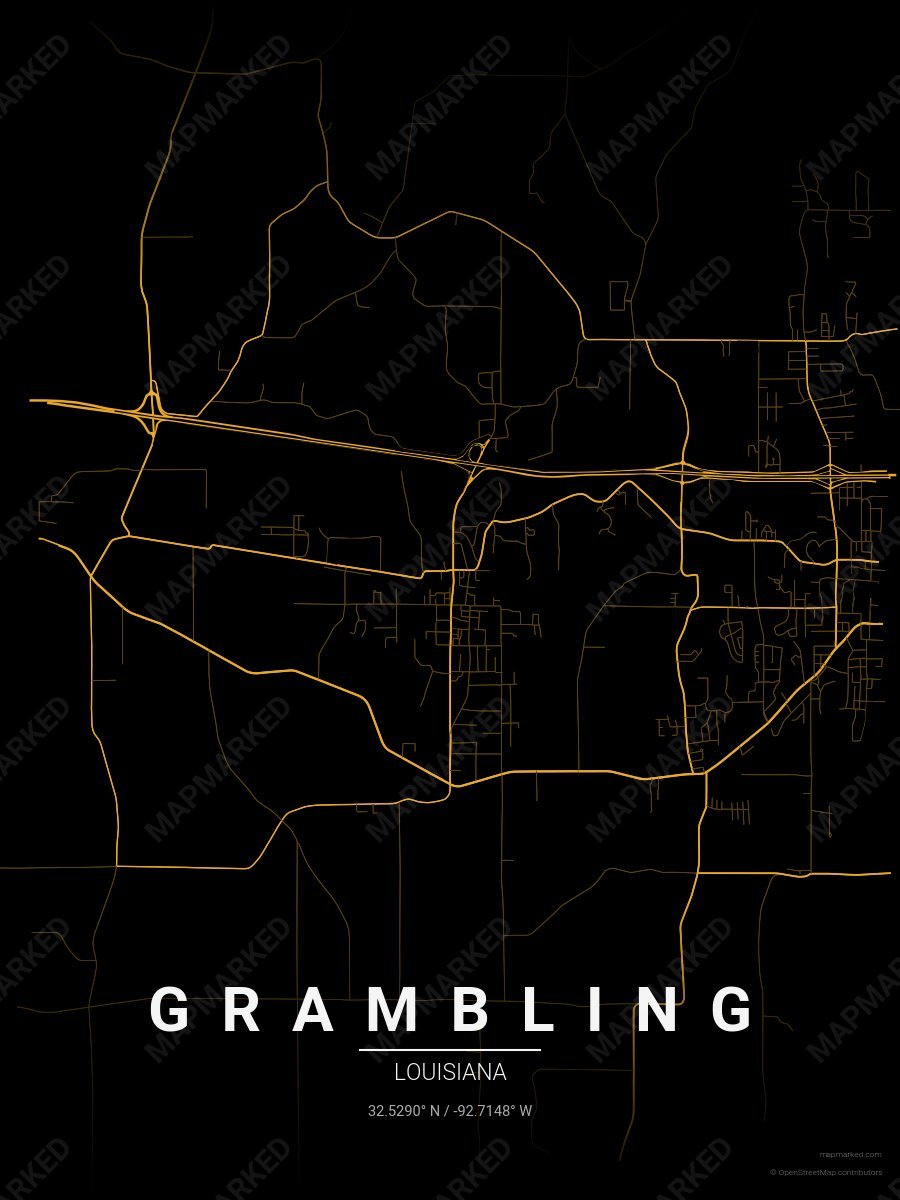 Black & Gold Atlas style sample on Grambling