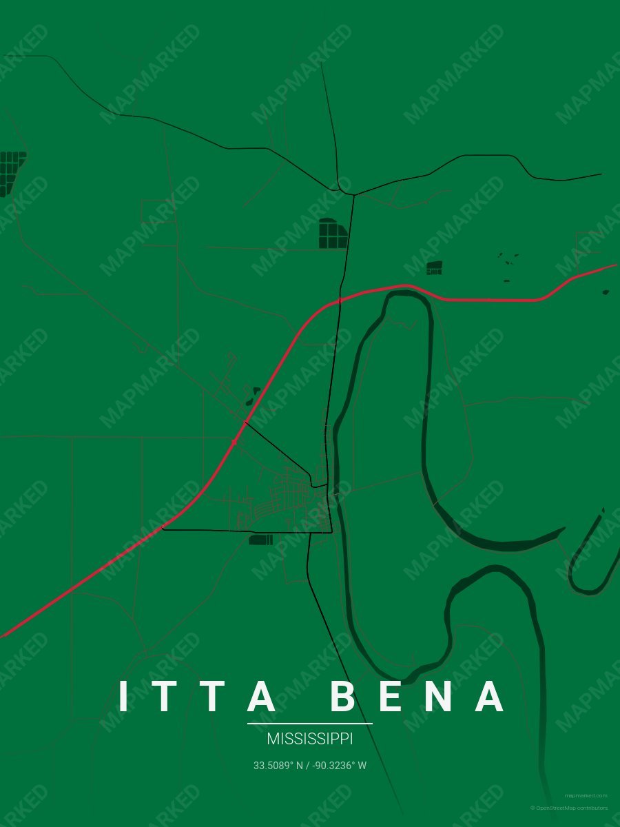 Green, Red & Black Signature style sample on Itta Bena
