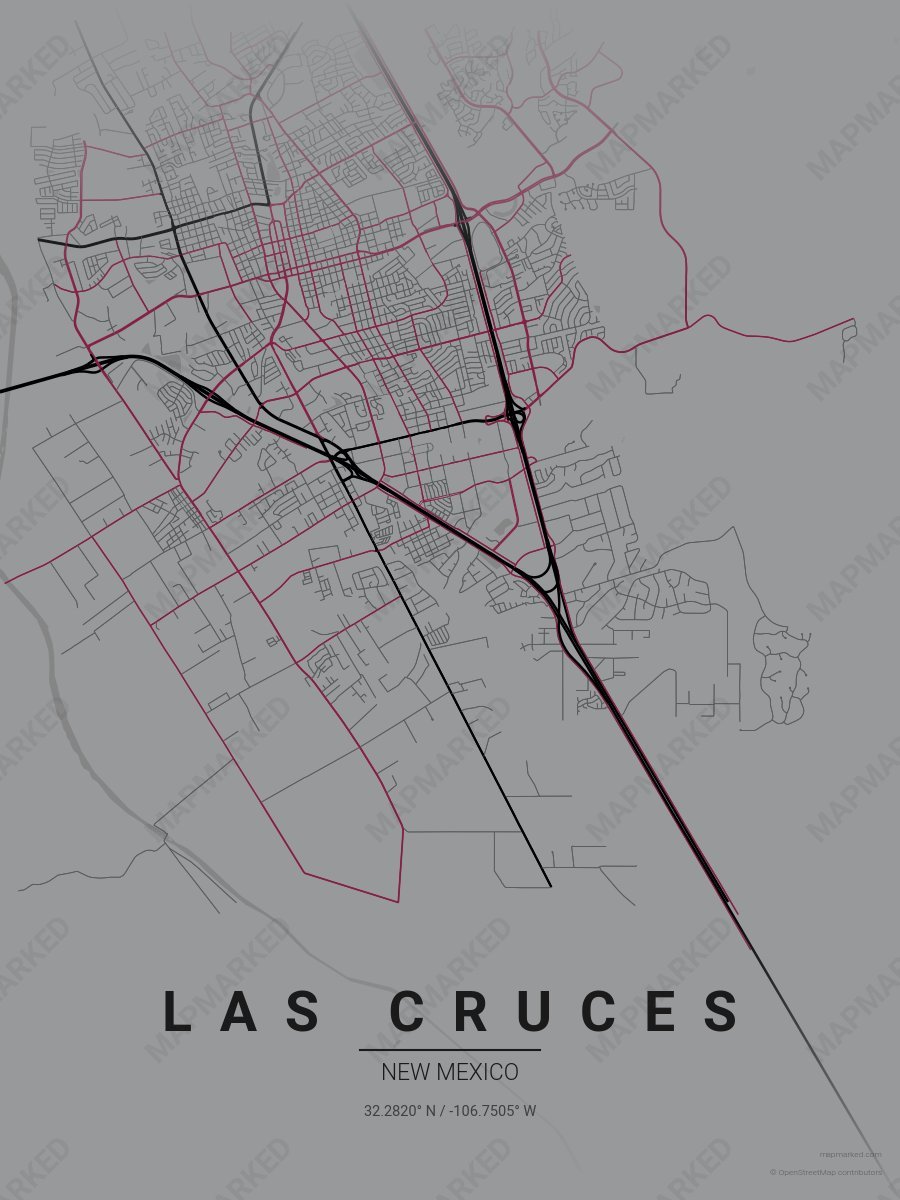 Gray, Black & Crimson Loft style sample on Las Cruces New