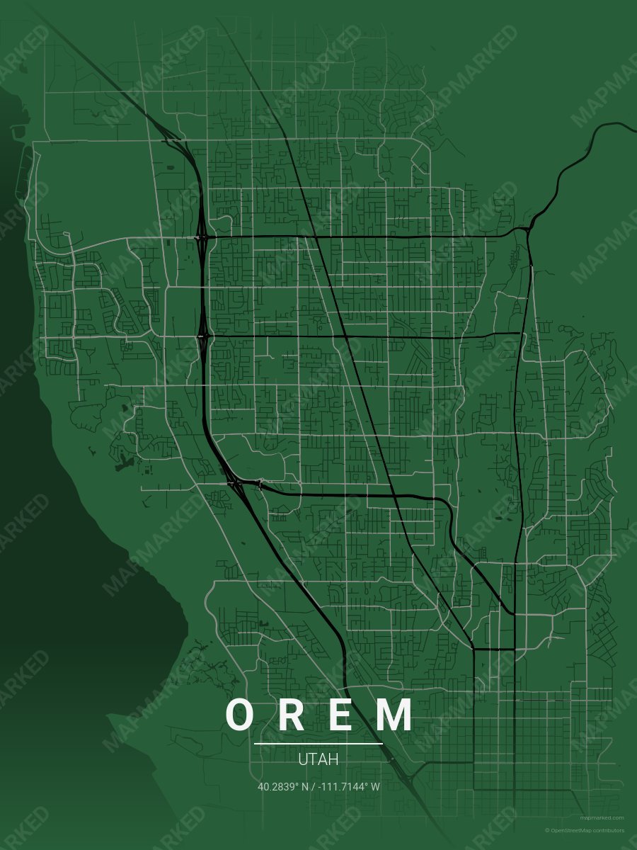 Green, Black & Gray Classic style sample on Orem