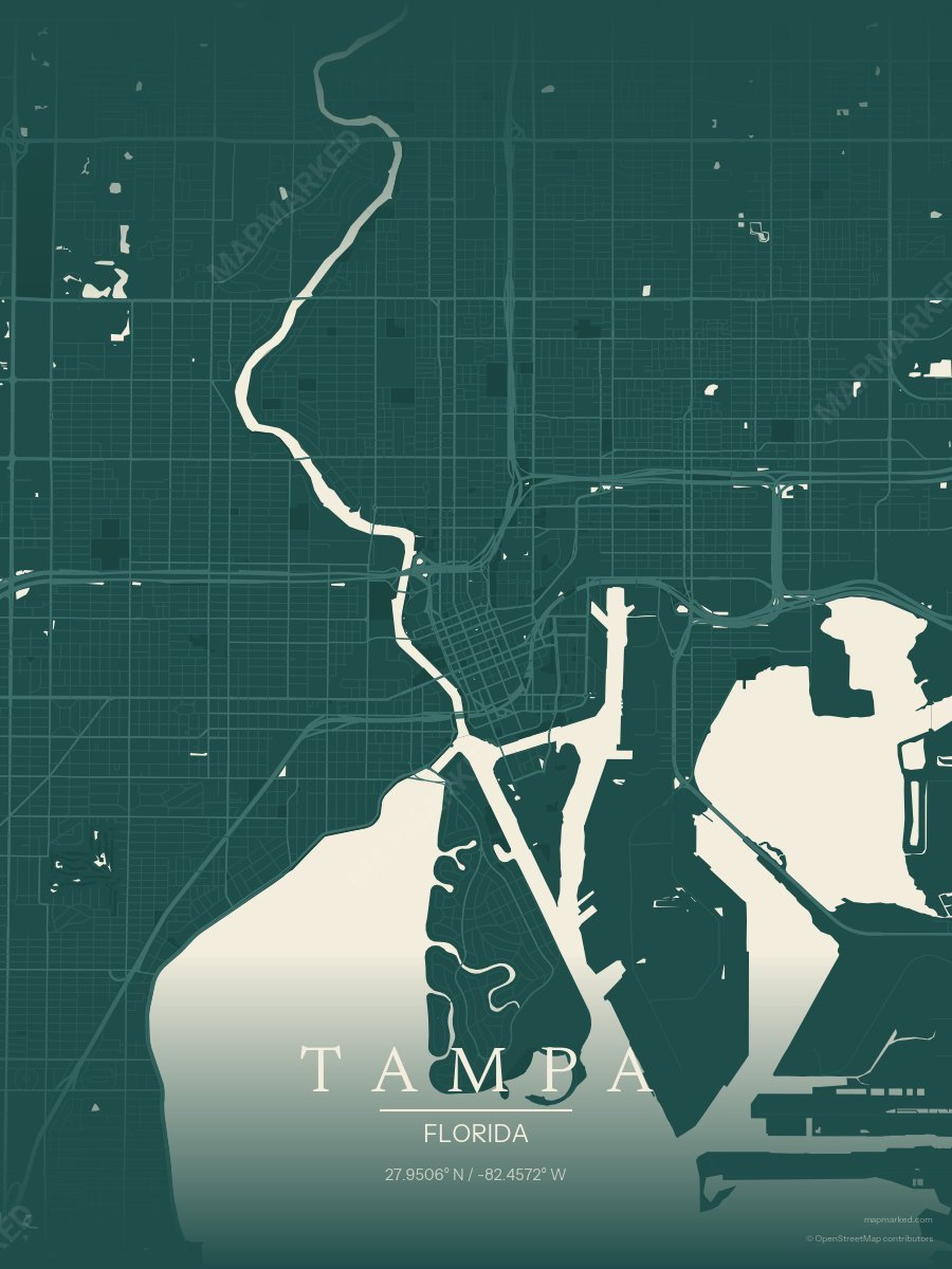 Silhouette Ink Teal style sample on Tampa