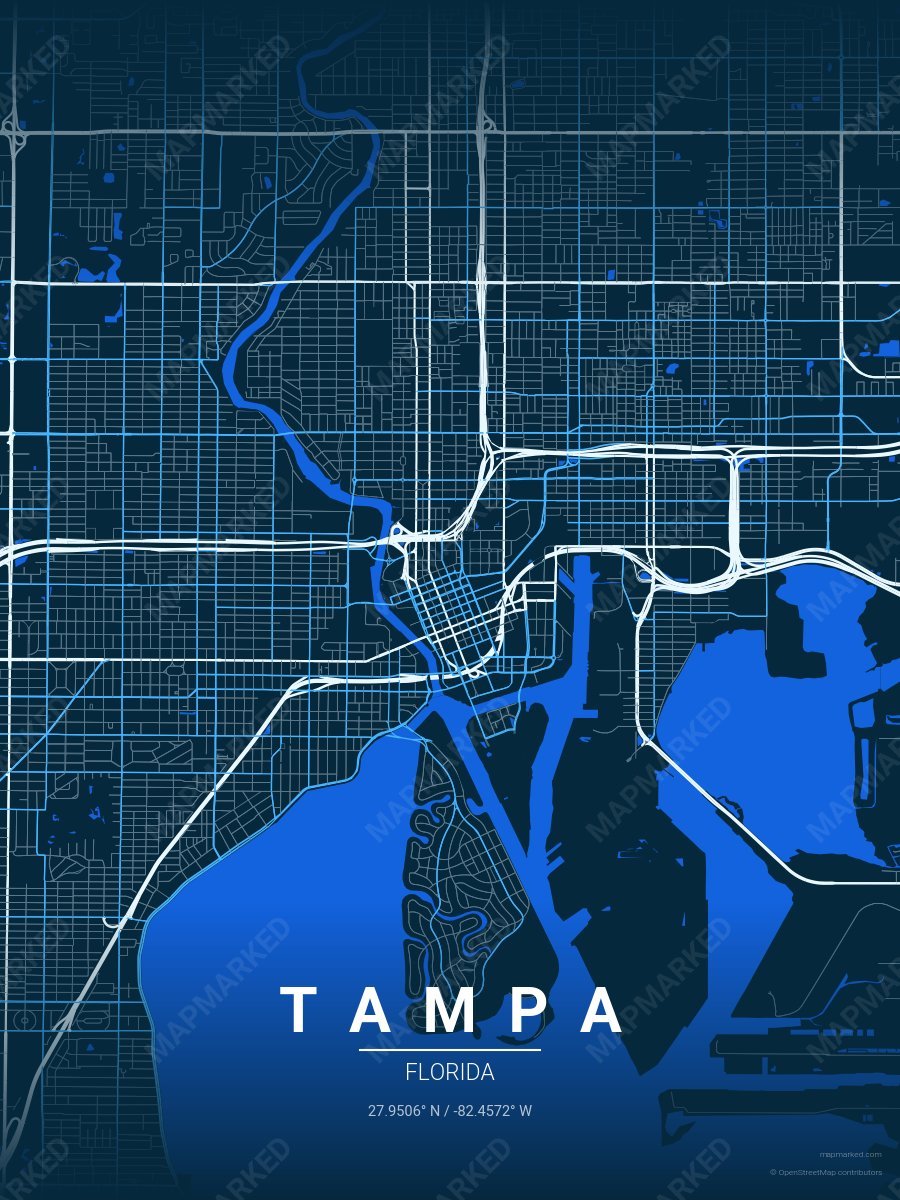 Deep Blue Paper style sample on Tampa