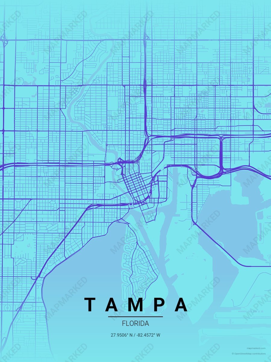 Violet Gradient Sky style sample on Tampa
