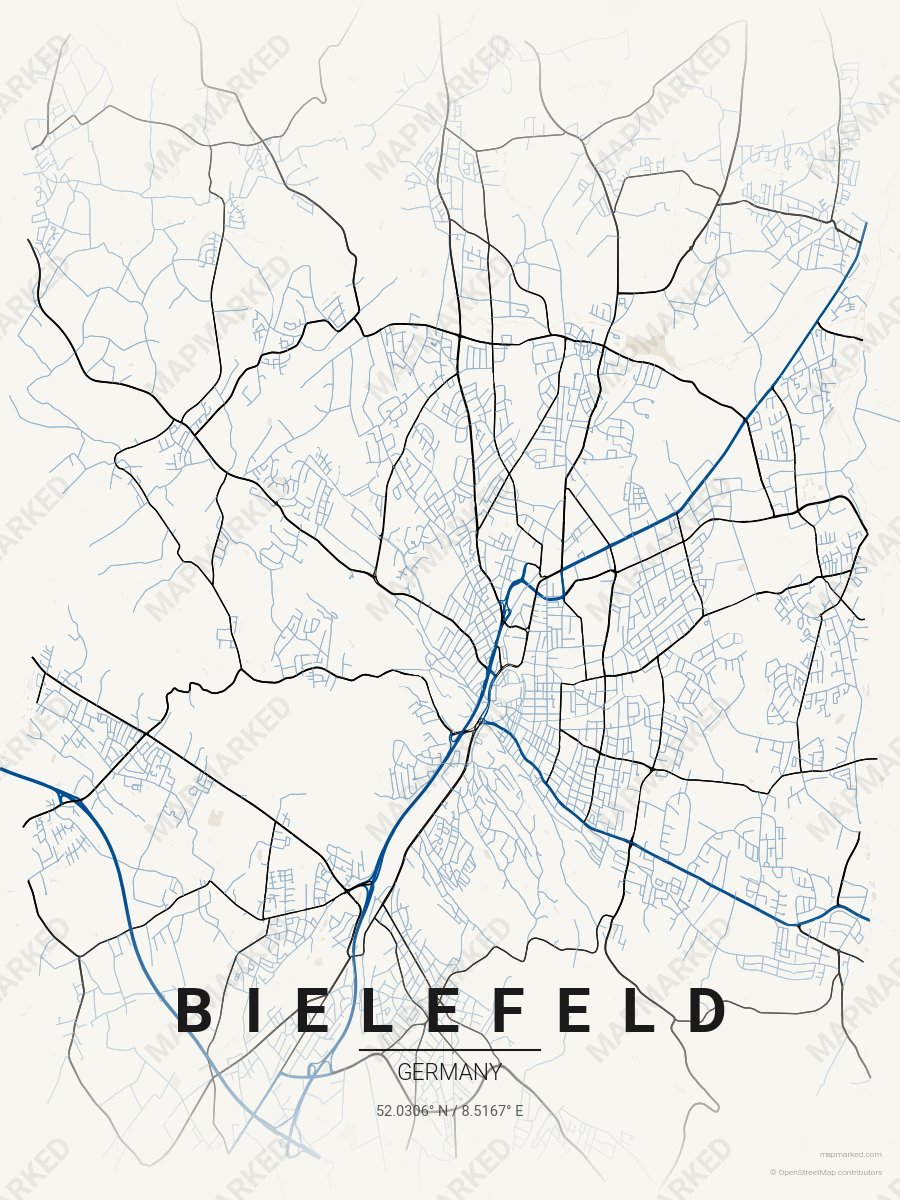 Cream, Blue & Black Nova style sample on Bielefeld De