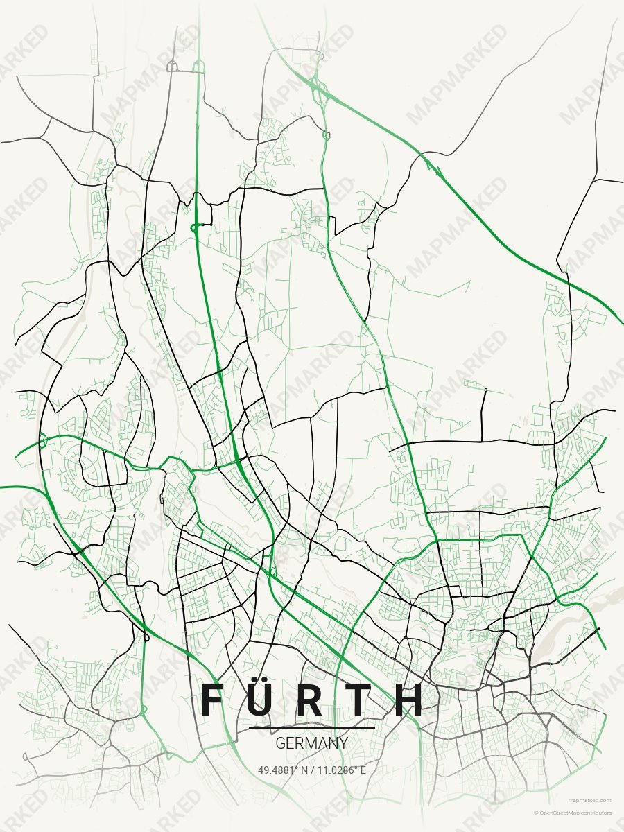 Cream, Green & Black Range style sample on F Rth De