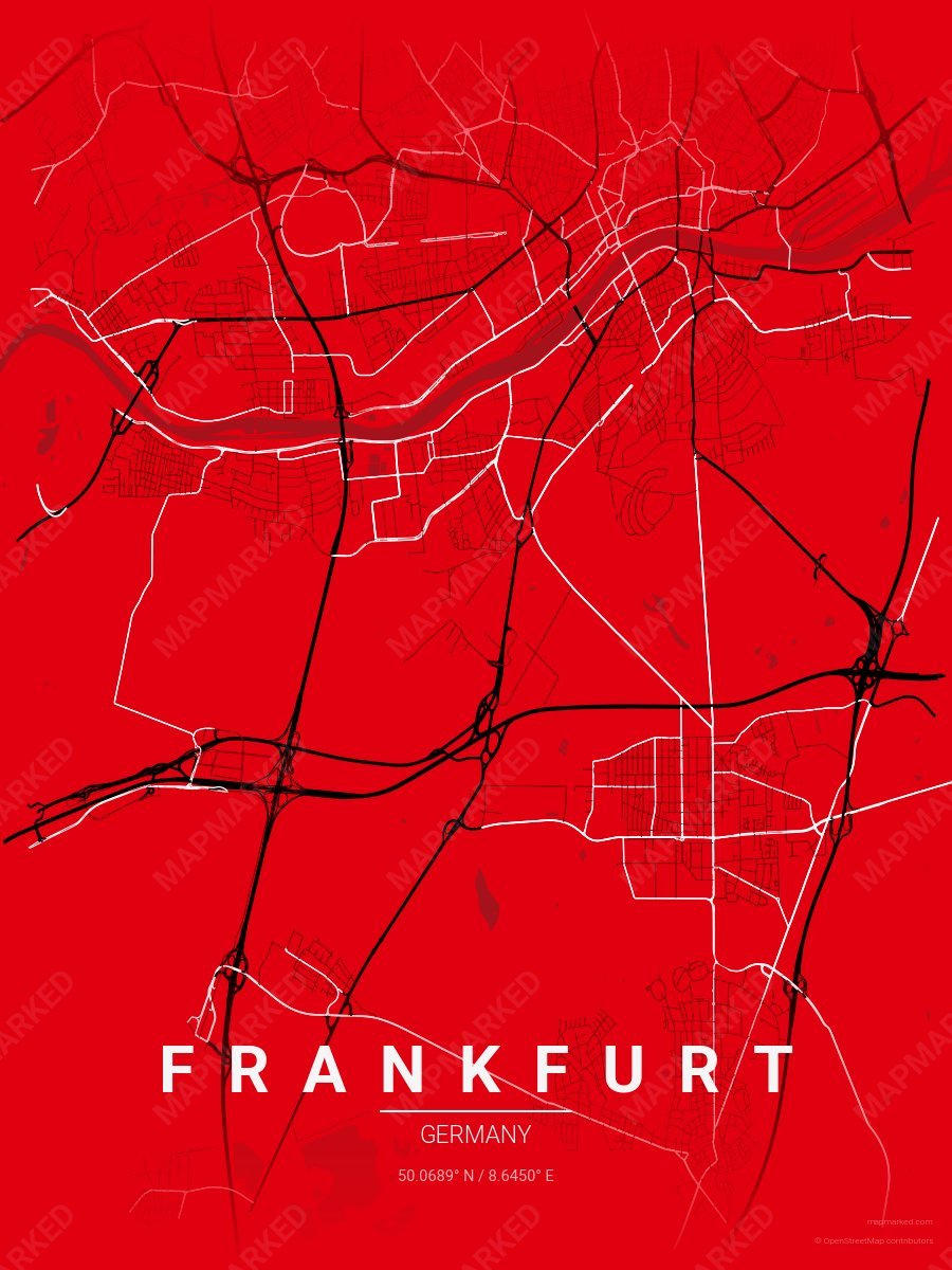 Red, Black & White Signature style sample on Frankfurt De
