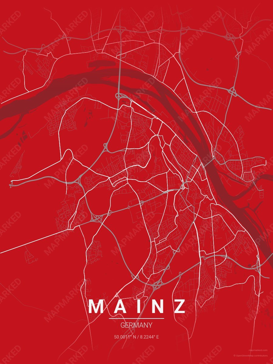 Red, Gray & White Icon style sample on Mainz De