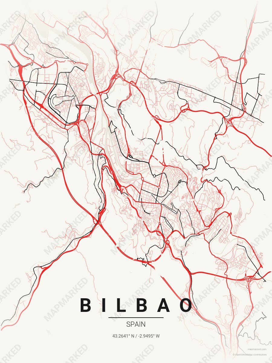 Cream, Red & Black Prime style sample on Bilbao Es