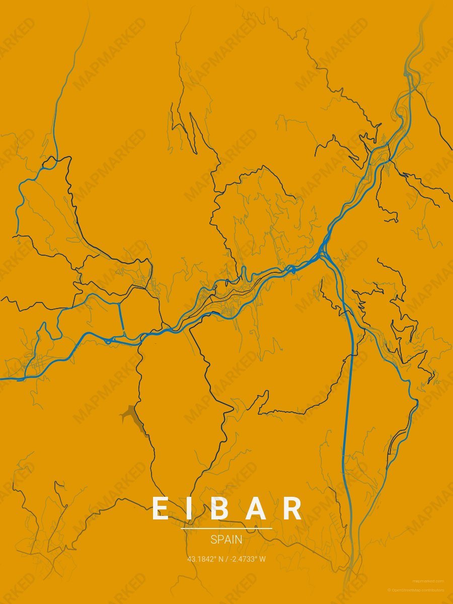 Gold, Blue & Dark Blue Icon style sample on Eibar Es