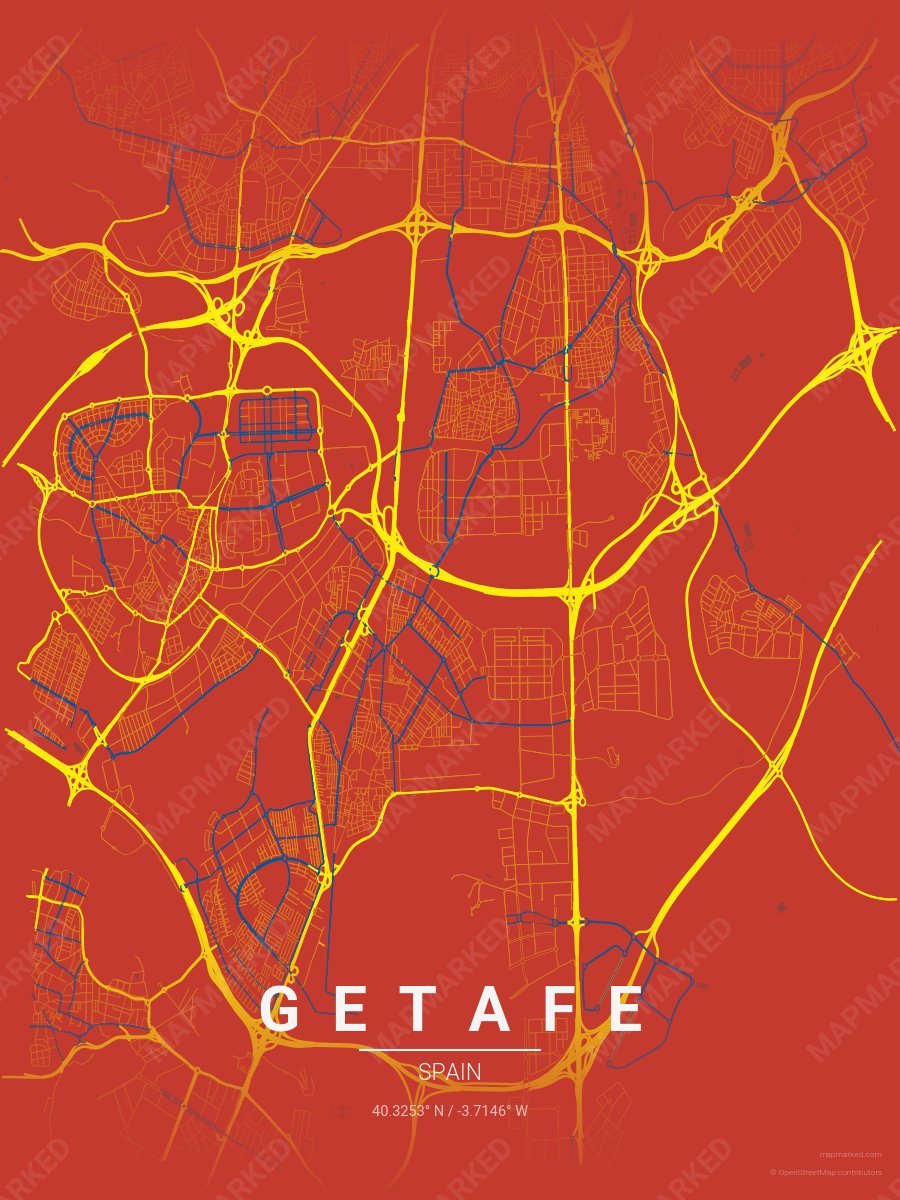 Red, Yellow & Blue Loft style sample on Getafe Es