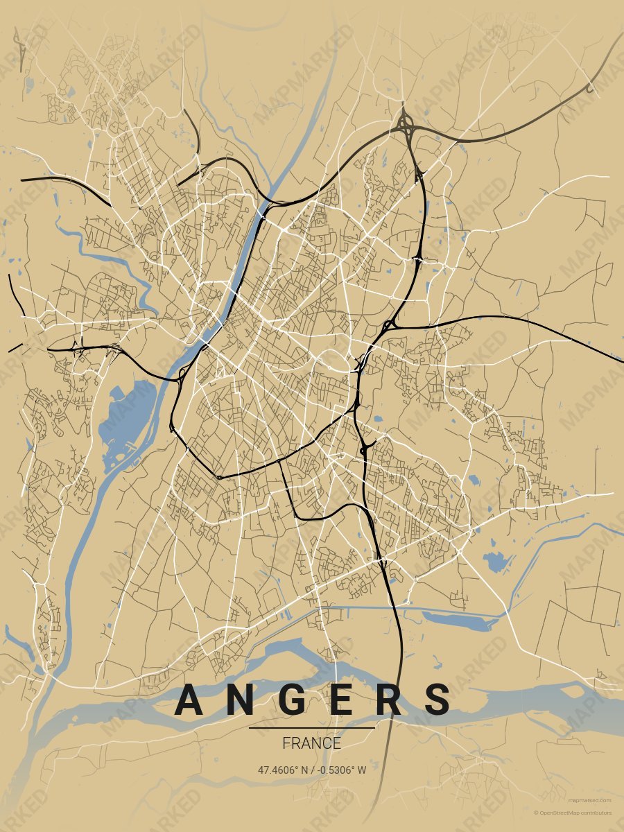 Gold, Black & White Classic style sample on Angers Fr