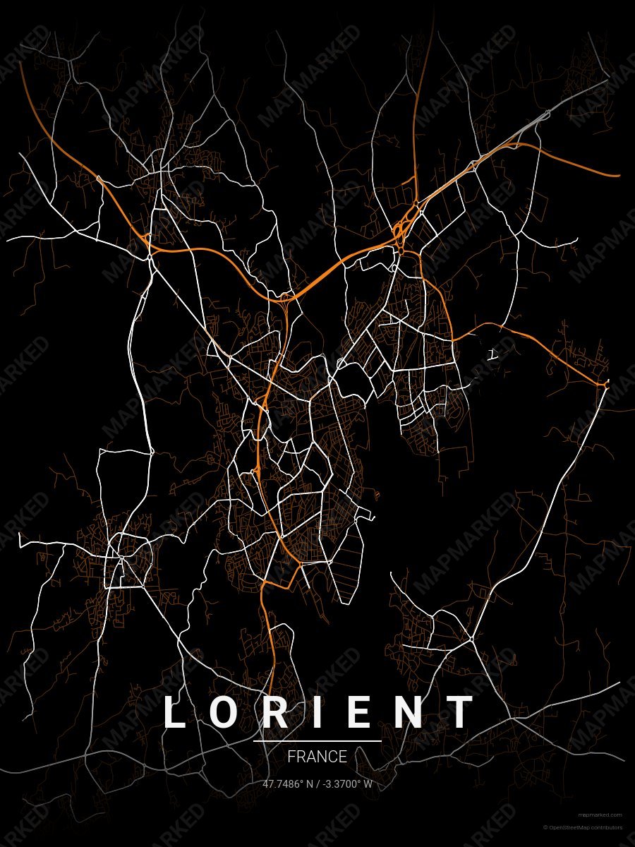 Black, Orange & White Statement style sample on Lorient Fr