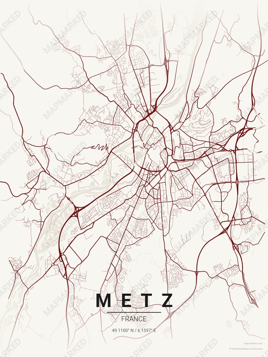 Cream & Red Muse style sample on Metz Fr