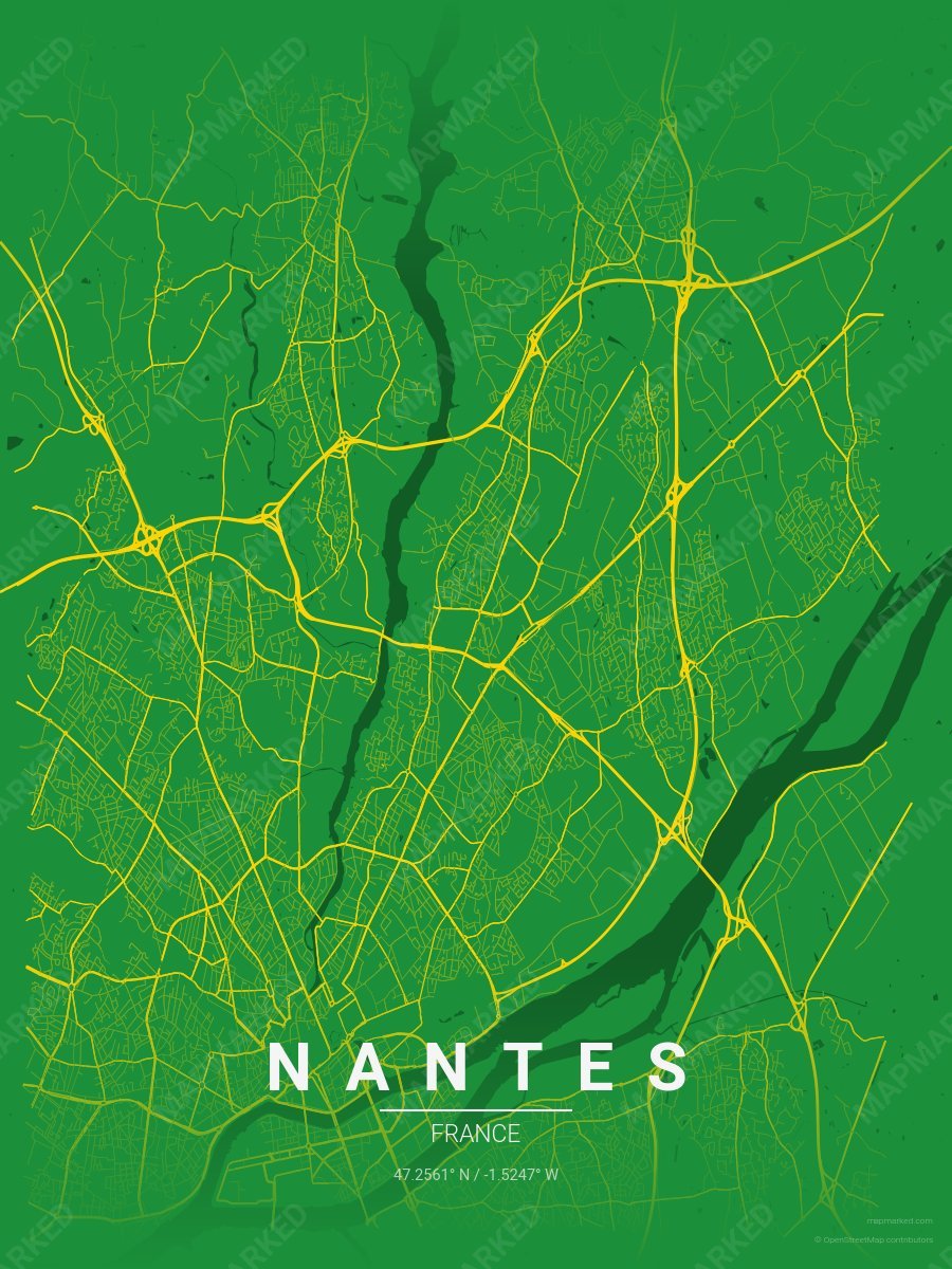 Green & Yellow Atlas style sample on Nantes Fr