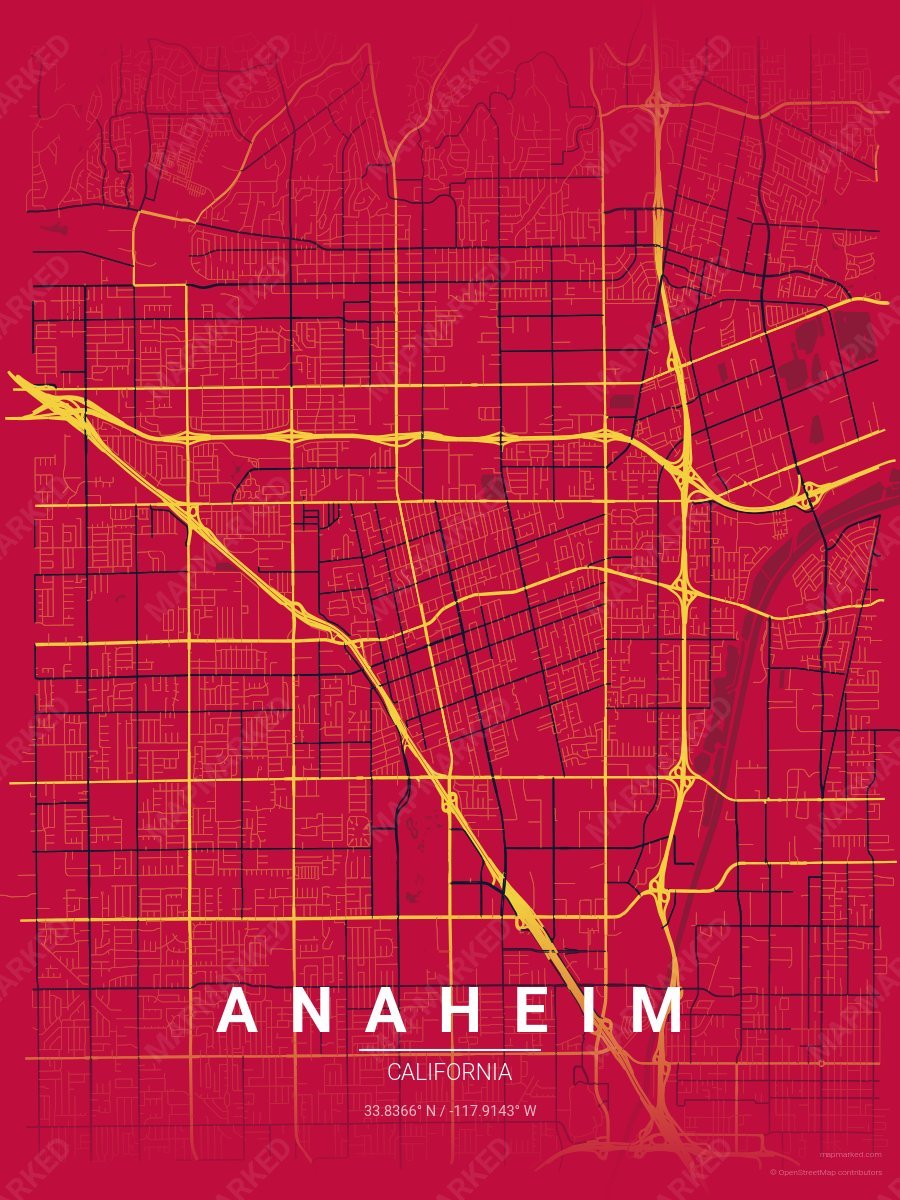 Red, Yellow & Blue Vista style sample on Anaheim